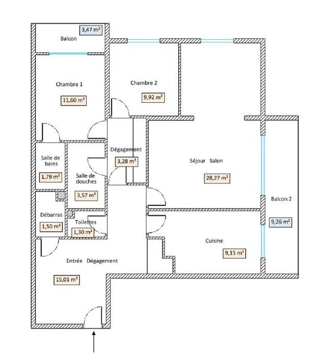 Appartement T3 à vendre - 3 pièces - 85.4 m2 - LA BAULE - 44 - PAYS-DE-LOIRE - Century 21 Dréano Immobilier